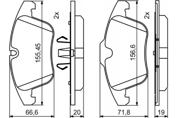 Bosch Σετ τακάκια, Δισκόφρενα - 0 986 494 830