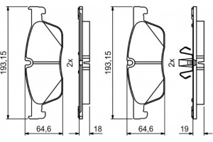 Bosch Σετ τακάκια, Δισκόφρενα - 0 986 494 831
