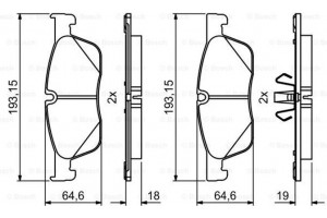 Bosch Σετ τακάκια, Δισκόφρενα - 0 986 494 831