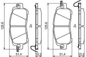 Bosch Σετ τακάκια, Δισκόφρενα - 0 986 494 832