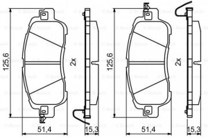 Bosch Σετ τακάκια, Δισκόφρενα - 0 986 494 832
