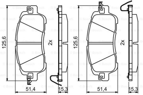 Bosch Σετ τακάκια, Δισκόφρενα - 0 986 494 832