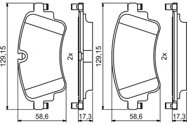 Bosch Σετ τακάκια, Δισκόφρενα - 0 986 494 833
