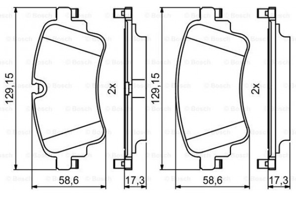 Bosch Σετ τακάκια, Δισκόφρενα - 0 986 494 833