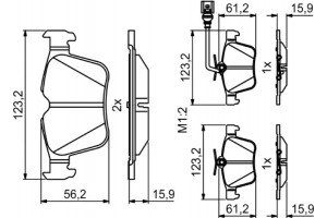 Bosch Σετ τακάκια, Δισκόφρενα - 0 986 494 835