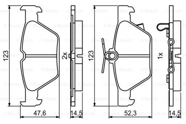 Bosch Σετ τακάκια, Δισκόφρενα - 0 986 494 836