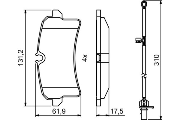 Bosch Σετ τακάκια, Δισκόφρενα - 0 986 494 841 Bosch Σετ τακάκια, Δισκόφρενα - 0 986 494 841