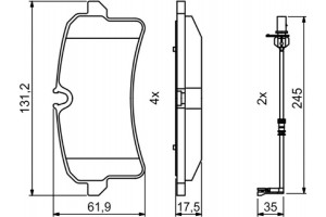 Bosch Σετ τακάκια, Δισκόφρενα - 0 986 494 842