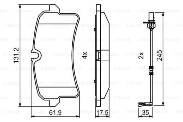 Bosch Σετ τακάκια, Δισκόφρενα - 0 986 494 842
