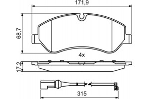 Bosch Σετ τακάκια, Δισκόφρενα - 0 986 494 844