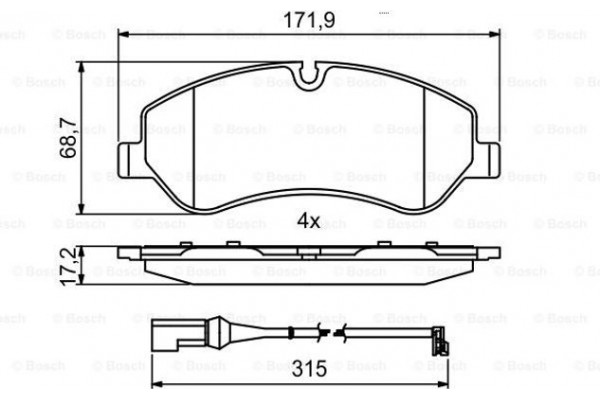 Bosch Σετ τακάκια, Δισκόφρενα - 0 986 494 844