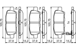 Bosch Σετ τακάκια, Δισκόφρενα - 0 986 494 861