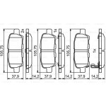 Bosch Σετ τακάκια, Δισκόφρενα - 0 986 494 861