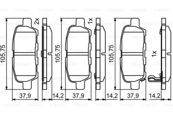 Bosch Σετ τακάκια, Δισκόφρενα - 0 986 494 861
