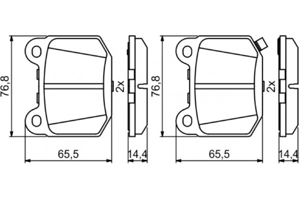 Bosch Σετ τακάκια, Δισκόφρενα - 0 986 494 865