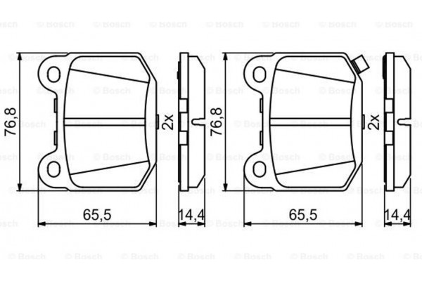 Bosch Σετ τακάκια, Δισκόφρενα - 0 986 494 865