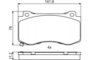 Bosch Σετ τακάκια, Δισκόφρενα - 0 986 494 870