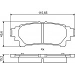 Bosch Σετ τακάκια, Δισκόφρενα - 0 986 494 873