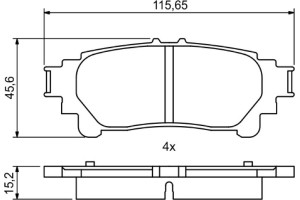 Bosch Σετ τακάκια, Δισκόφρενα - 0 986 494 873