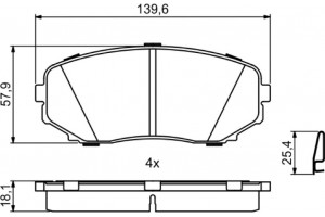 Bosch Σετ τακάκια, Δισκόφρενα - 0 986 494 879
