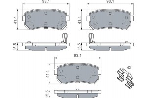 Bosch Σετ τακάκια, Δισκόφρενα - 0 986 494 887