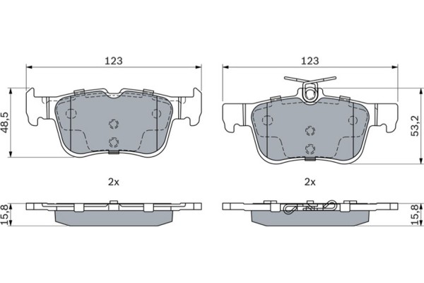 Bosch Σετ τακάκια, Δισκόφρενα - 0 986 494 888