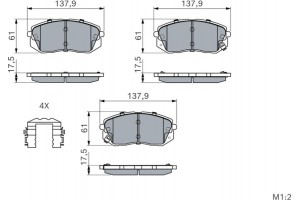 Bosch Σετ τακάκια, Δισκόφρενα - 0 986 494 905