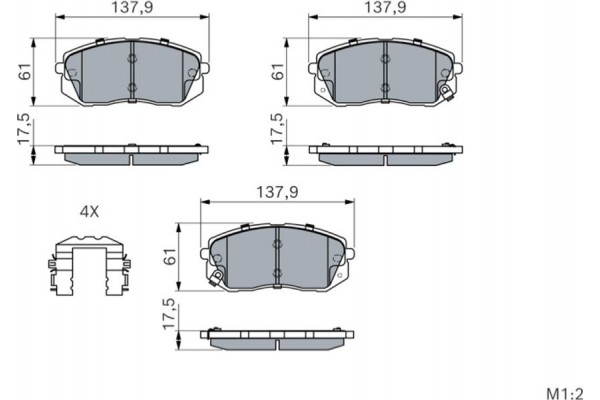 Bosch Σετ τακάκια, Δισκόφρενα - 0 986 494 905