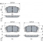 Bosch Σετ τακάκια, Δισκόφρενα - 0 986 494 905
