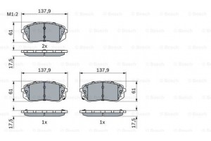 Bosch Σετ τακάκια, Δισκόφρενα - 0 986 494 905