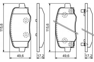 Bosch Σετ τακάκια, Δισκόφρενα - 0 986 494 930