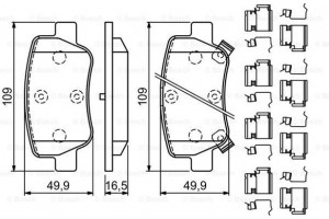 Bosch Σετ τακάκια, Δισκόφρενα - 0 986 494 933