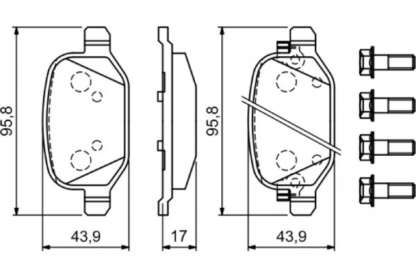 Bosch Σετ τακάκια, Δισκόφρενα - 0 986 494 934