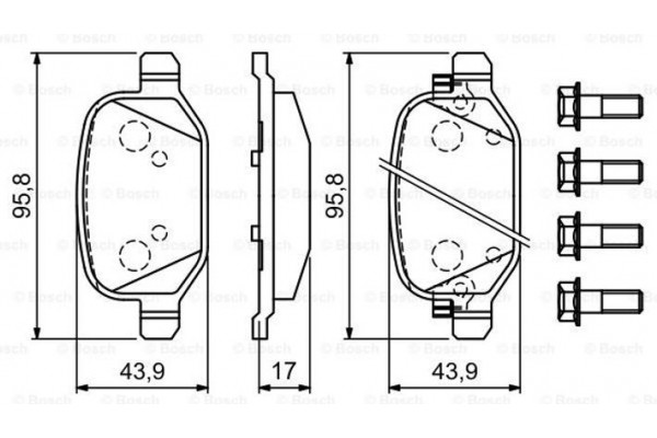 Bosch Σετ τακάκια, Δισκόφρενα - 0 986 494 934