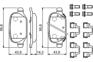 Bosch Σετ τακάκια, Δισκόφρενα - 0 986 494 935