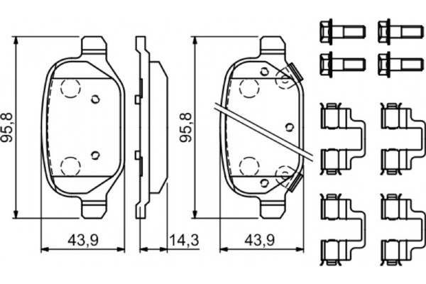 Bosch Σετ τακάκια, Δισκόφρενα - 0 986 494 935