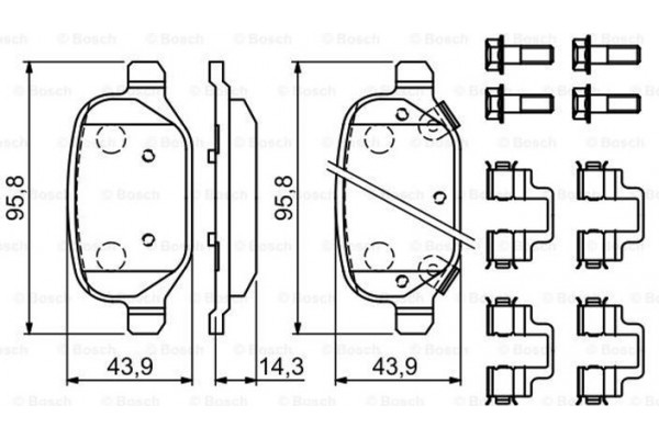 Bosch Σετ τακάκια, Δισκόφρενα - 0 986 494 935