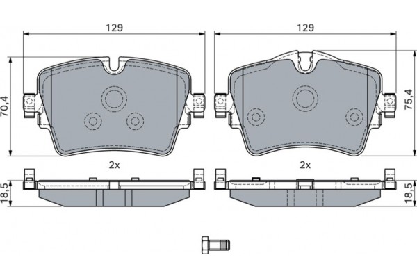 Bosch Σετ τακάκια, Δισκόφρενα - 0 986 494 940