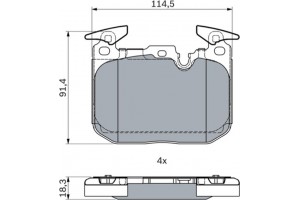 Bosch Σετ τακάκια, Δισκόφρενα - 0 986 494 947