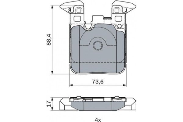 Bosch Σετ τακάκια, Δισκόφρενα - 0 986 494 948