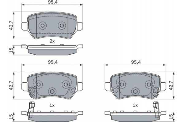 Bosch Σετ τακάκια, Δισκόφρενα - 0 986 494 954 Bosch Σετ τακάκια, Δισκόφρενα - 0 986 494 954