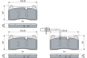 Bosch Σετ τακάκια, Δισκόφρενα - 0 986 494 956