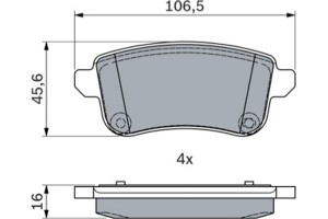 Bosch Σετ τακάκια, Δισκόφρενα - 0 986 494 978