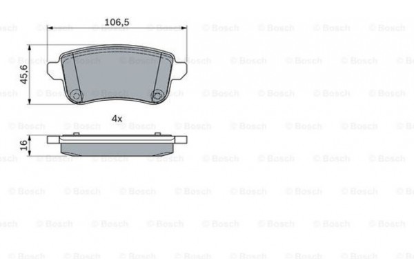 Bosch Σετ τακάκια, Δισκόφρενα - 0 986 494 978