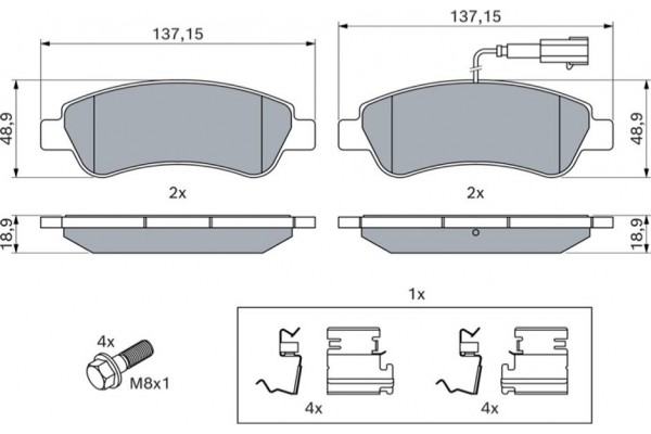 Bosch Σετ τακάκια, Δισκόφρενα - 0 986 494 994