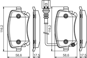 Bosch Σετ τακάκια, Δισκόφρενα - 0 986 495 094