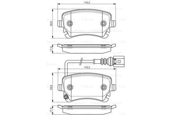 Bosch Σετ τακάκια, Δισκόφρενα - 0 986 495 094