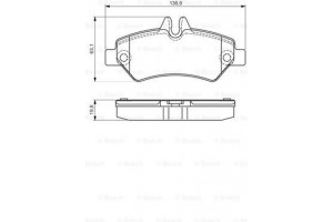 Bosch Σετ τακάκια, Δισκόφρενα - 0 986 495 100