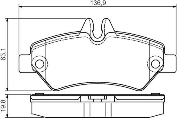 Bosch Σετ τακάκια, Δισκόφρενα - 0 986 495 100