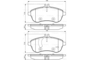 Bosch Σετ τακάκια, Δισκόφρενα - 0 986 495 104